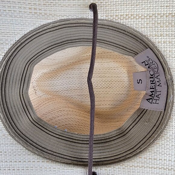 American Hat Makers Wide Brim Straw Sun Hat Small Women Barcelona Western Cowboy main image 11